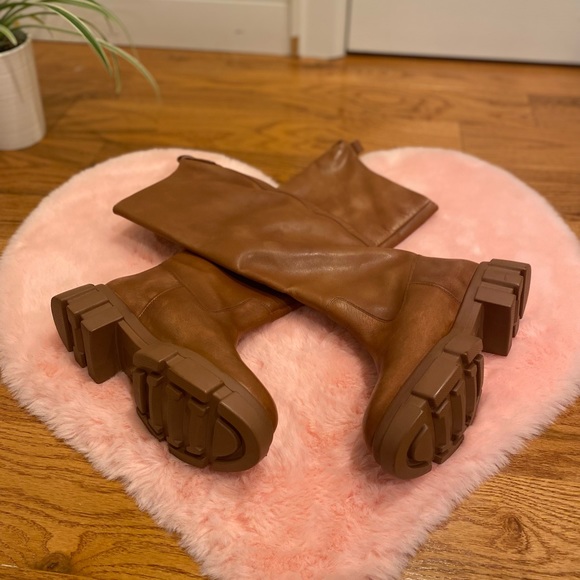 Free People Brooks Caramel Tall Boots size 38 - Picture 14 of 14